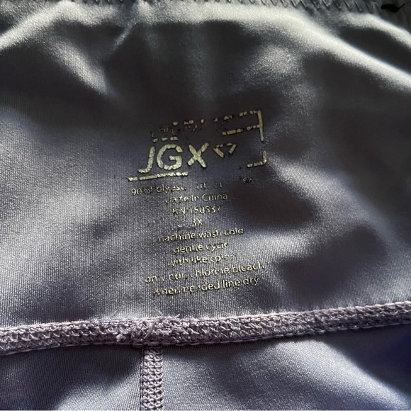 Purple Athletic Leggings with Black Details & Pockets, Size 3X - Picture 7 of 7